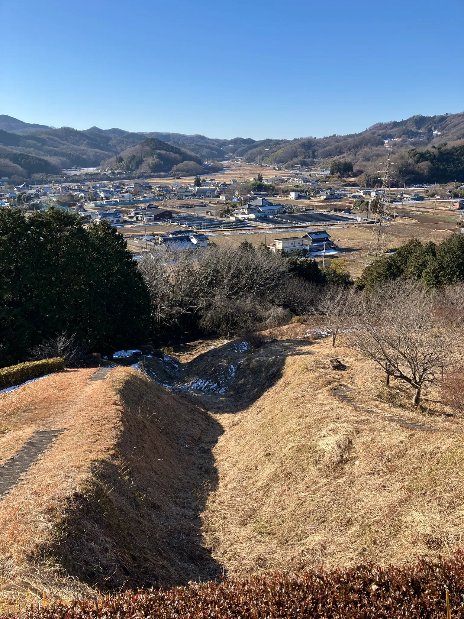皆川城 西の丸から下った先の竪堀