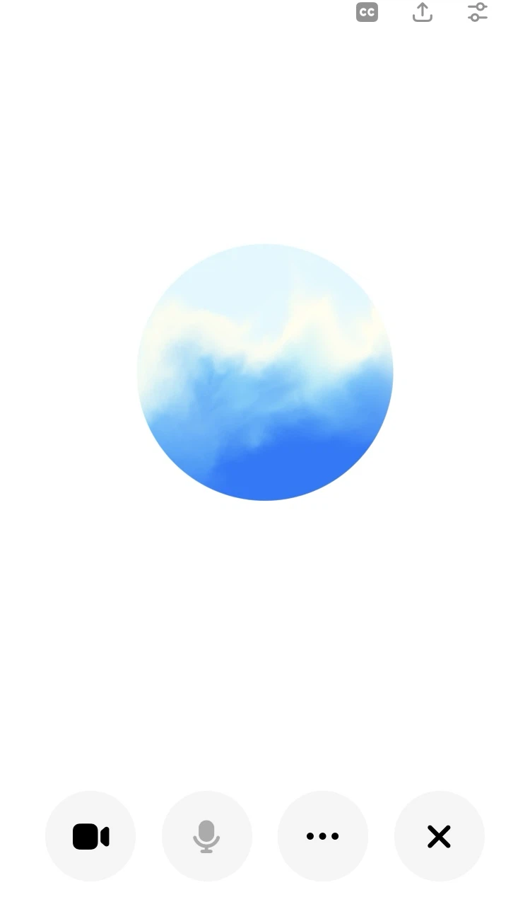 アドバンスドボイスモードの開始ボタン