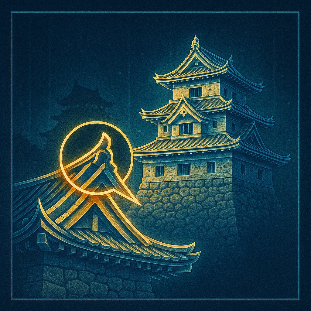 現存十二天守の破風と石垣の工夫をテーマにした学び歌のカバー画像