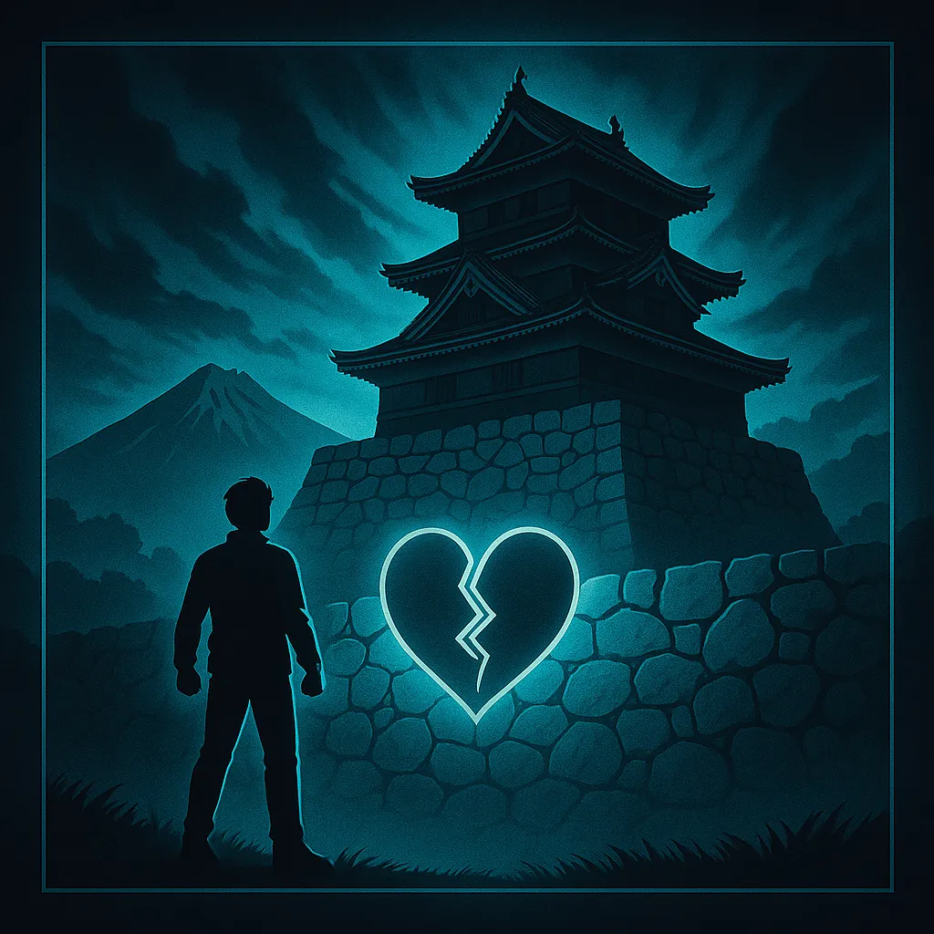 砲火を浴びながらも崩れない石垣と、夜空に浮かぶ一筋の光を描いたエモーショナルなカバー画像